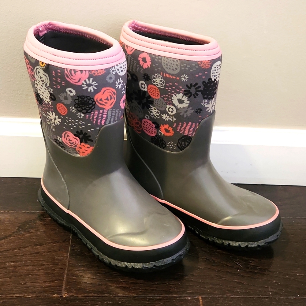 Bogs Stomper Garden Rubber Rain Winter Boots Toddlers 12